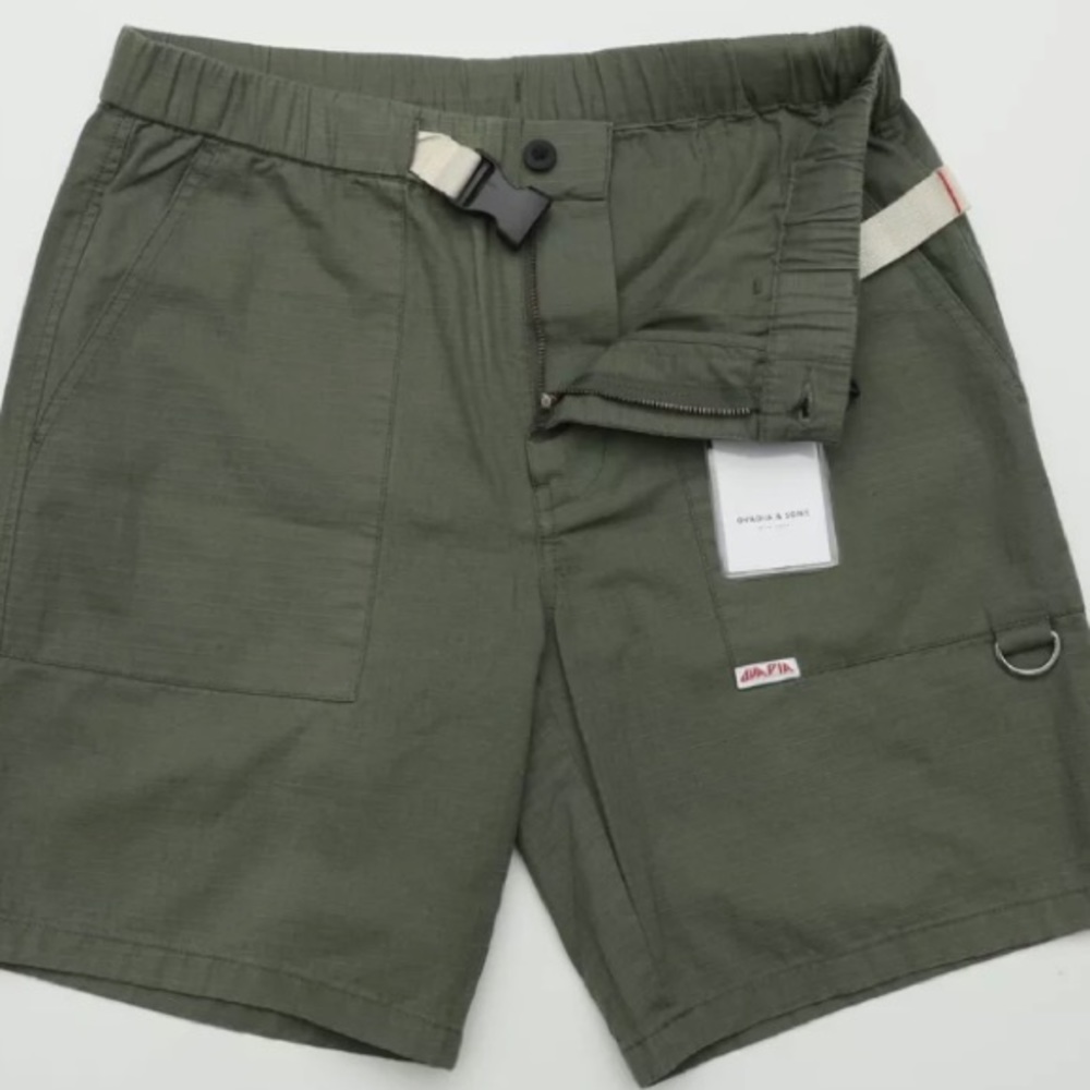 NWT Ovadia & Sons Ripstop Belted Hiker Shorts